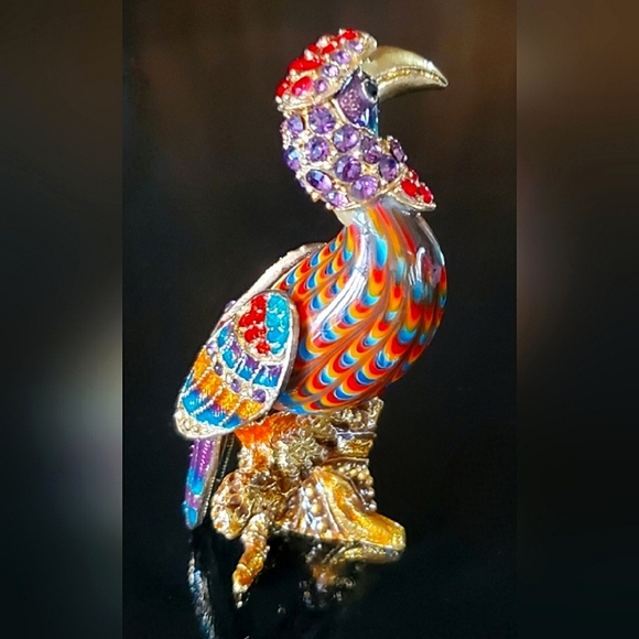 Fitz & Floyd Cleopatra Bird Guild Collection Figurine Swarovski Crystals - Picture 1 of 16